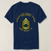 Sergeant First Class S Gepensioneerd Fort Bragg NC T-shirt (Design voorkant)