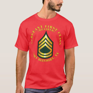 Sergeant First Class S met pensioen Fort Belvoir V T-shirt