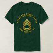 Sergeant First Class S met pensioen Fort Benning G T-shirt (Design voorkant)