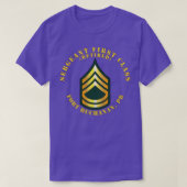 Sergeant First Class S met pensioen Fort Buchanan  T-shirt (Design voorkant)