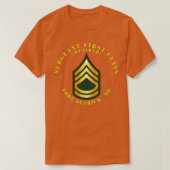 Sergeant First Class S met pensioen Fort Detrick M T-shirt (Design voorkant)