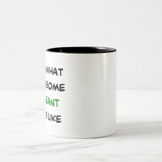 sergeant , geweldige tweekleurige koffiemok (Center)