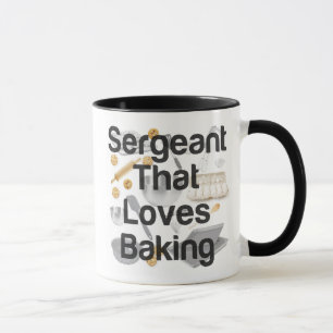 Sergeant houdt van bakken mok