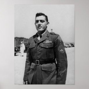 Sergeant John Basilone Stateside - WW2 1943 Poster
