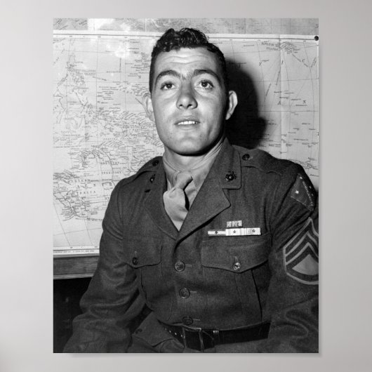 Sergeant John Basilone - Tweede Wereldoorlog - 194 Poster (Voorkant)