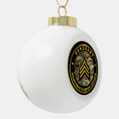 Sergeant Kerstmis Keramische Bal Ornament (Links)