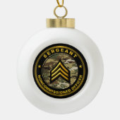 Sergeant Kerstmis Keramische Bal Ornament (Voorkant)