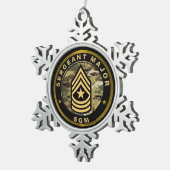 Sergeant-majoor Commandant SMC Tin Sneeuwvlok Ornament (Rechts)