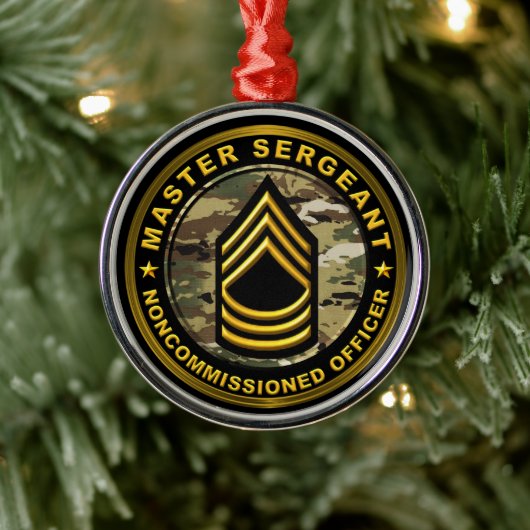 Sergeant-majoor Kerstmis Metalen Ornament (Boom)