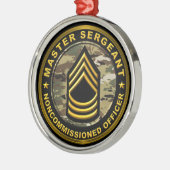 Sergeant-majoor Kerstmis Metalen Ornament (Links)
