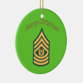 Sergeant-majoor kerstversiering keramisch ornament (Rechts)