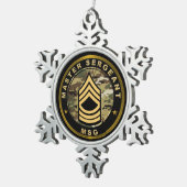 Sergeant-majoor SMJ Tin Sneeuwvlok Ornament (Rechts)