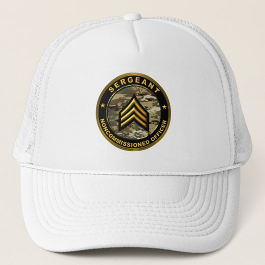 Sergeant onderofficier van het leger trucker pet (Voorkant)