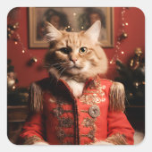 Sergeant Pepper Cat Vierkante Sticker (Voorkant)