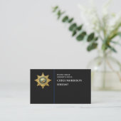 Sergeant politieagent handhaving van de wet visitekaartje (Staand voorkant)