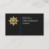 Sergeant politieagent handhaving van de wet visitekaartje (Voorkant)