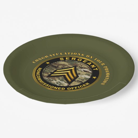 Sergeant Promotie Papieren Bordje (Gekanteld)