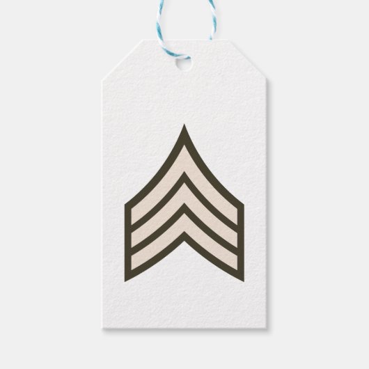Sergeant-rang Cadeaulabel (Voorkant)