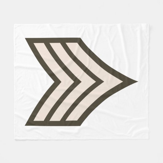Sergeant-rang Fleece Deken (Voorkant (Horizontaal))