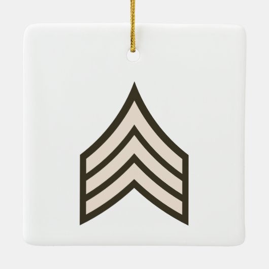 Sergeant-rang Keramisch Ornament (Achterkant)