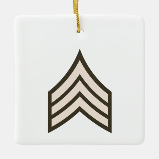 Sergeant-rang Keramisch Ornament (Voorkant)