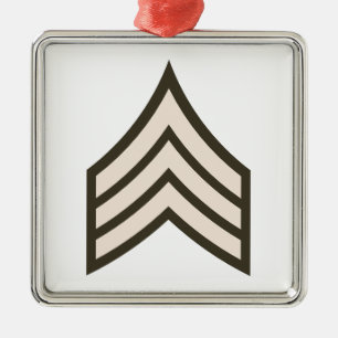 Sergeant-rang Metalen Ornament