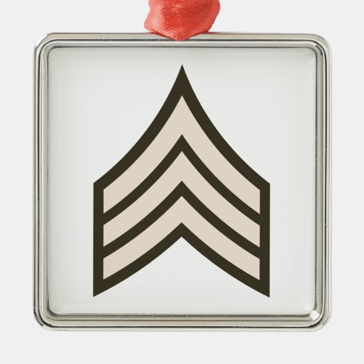 Sergeant-rang Metalen Ornament (Voorkant)