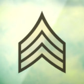 Sergeant-rang Raamsticker (Vel 3)