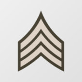 Sergeant-rang Raamsticker (Vel)