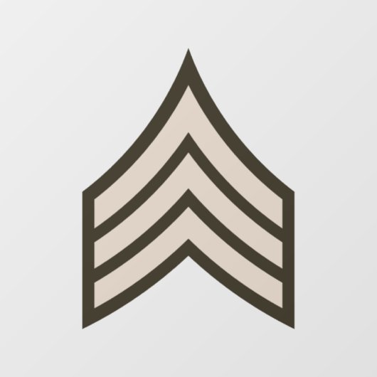 Sergeant-rang Raamsticker (Vel)