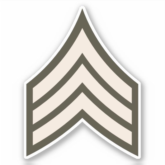 Sergeant-rang Sticker (Voorkant)