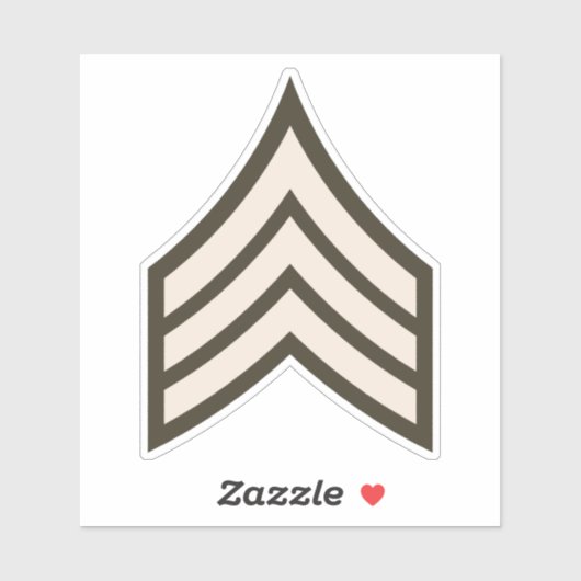 Sergeant-rang Sticker (Vel)
