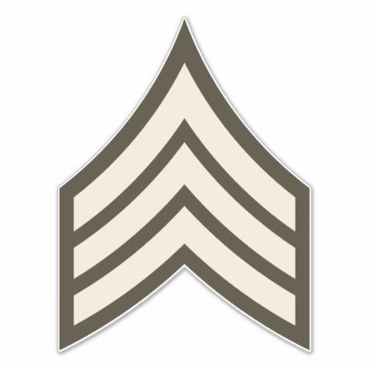 Sergeant-rang Sticker (Voorkant)