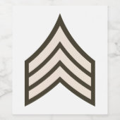 Sergeant-rang Wijn Etiket (Enkel label)