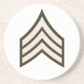 Sergeant-rang Zandsteen Onderzetter (Voorkant)