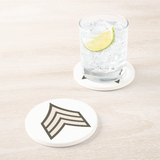 Sergeant-rang Zandsteen Onderzetter (Zijkant)