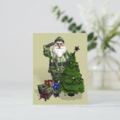 Sergeant Santa Claus Feestdagenkaart (Staand voorkant)