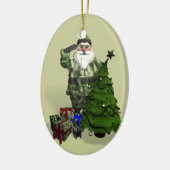 Sergeant Santa Claus Keramisch Ornament (Links)