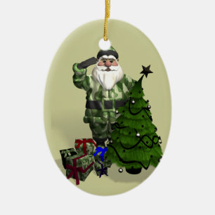 Sergeant Santa Claus Keramisch Ornament