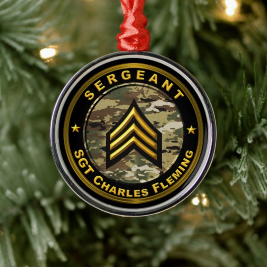 Sergeant SGT  Metalen Ornament (Boom)