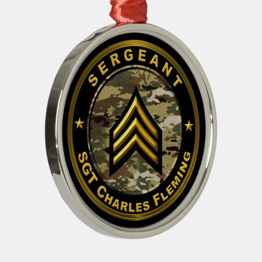 Sergeant SGT  Metalen Ornament (Rechts)