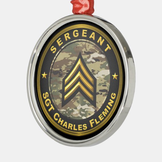 Sergeant SGT  Metalen Ornament (Links)