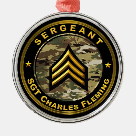 Sergeant SGT  Metalen Ornament (Voorkant)