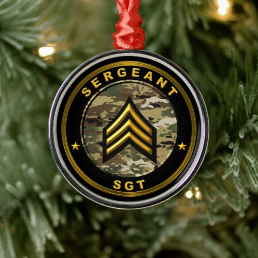 Sergeant SGT Metalen Ornament (Boom)