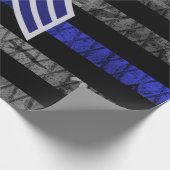 Sergeant Stripes Thin Blue Line Disted Flag Cadeaupapier (Hoek)