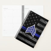 Sergeant Stripes Thin Blue Line Disted Flag Planner (Display)