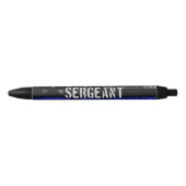 Sergeant Thin Blue Line Distress Vlag Zwarte Inkt Pen (Voorkant)