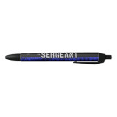 Sergeant Thin Blue Line Distress Vlag Zwarte Inkt Pen (Bodem)