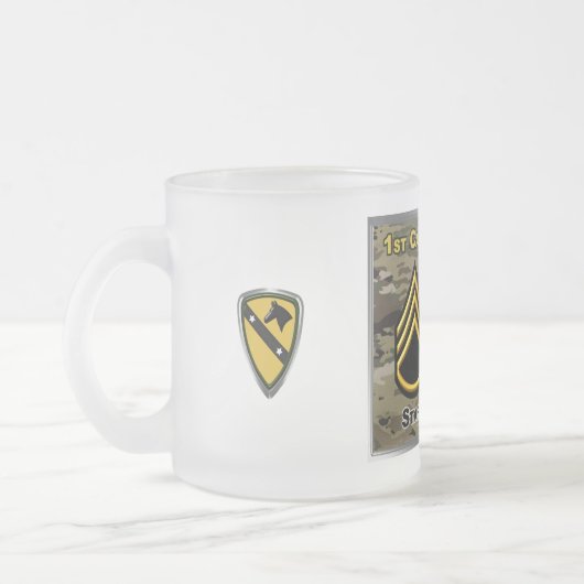 sergeant van de afdeling Cavalry Matglas Koffiemok (Links)