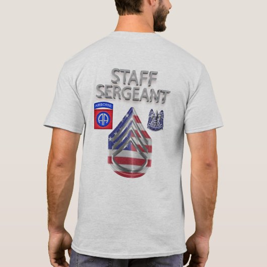 sergeant van de afdeling Luchtvaart T-shirt (Achterkant)